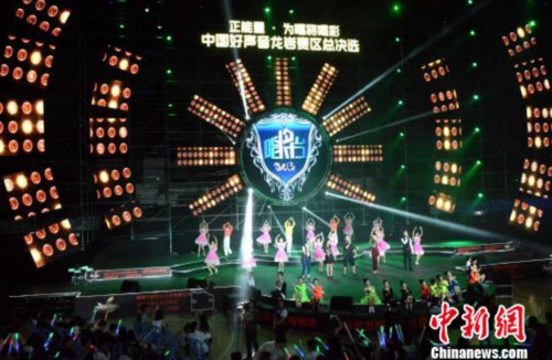 图为“正能量·为唱将喝彩”《中国好声音》龙岩赛区总决选活动现场。 张金川 摄