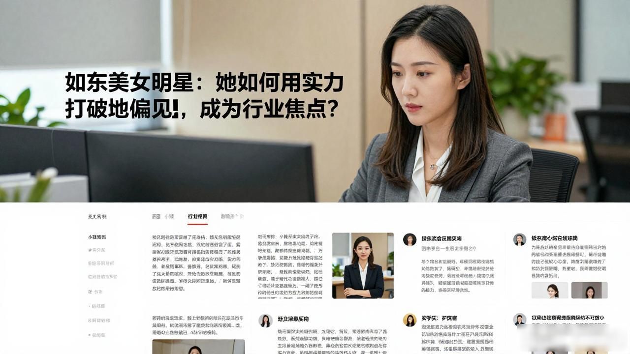 如东美女明星：她如何用实力打破地域偏见，成为行业焦点？